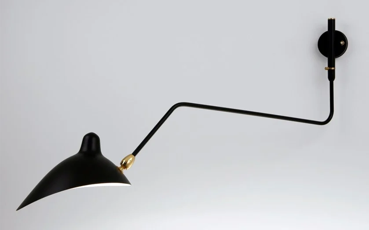 1 Arm Wall Lamp by Serge Mouille Wall Lamps